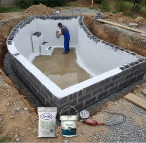 آب بندی استخر بلوکی