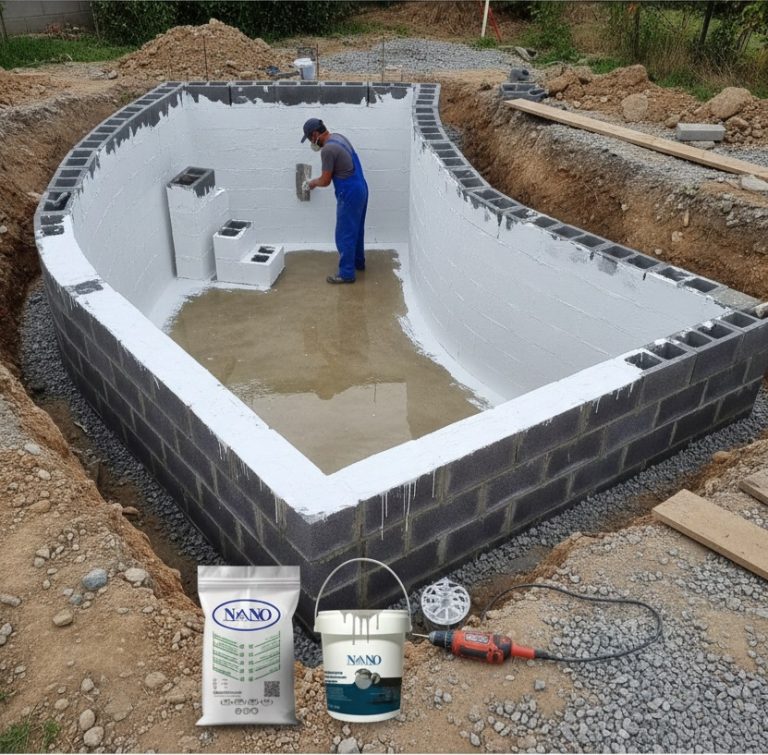 آب بندی استخر بلوکی
