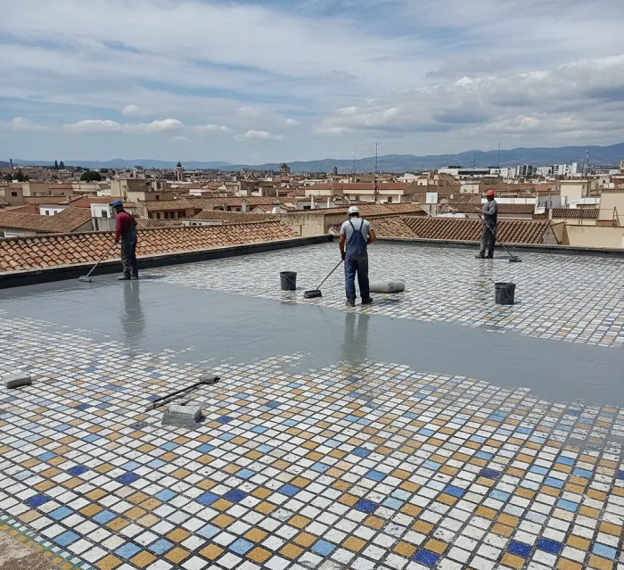 آب بندی پشت بام موزائیکی